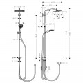 Душова система Hansgrohe EcoSmart Crometto E 240 1jet Showerpipe Reno 27289000 - Фото 1